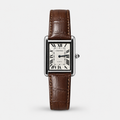 Crist Classic Leather Watch with brown leather strap on a light gray background