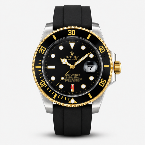 Crist Diver Black Gold Watch with black and gold design on a white background
