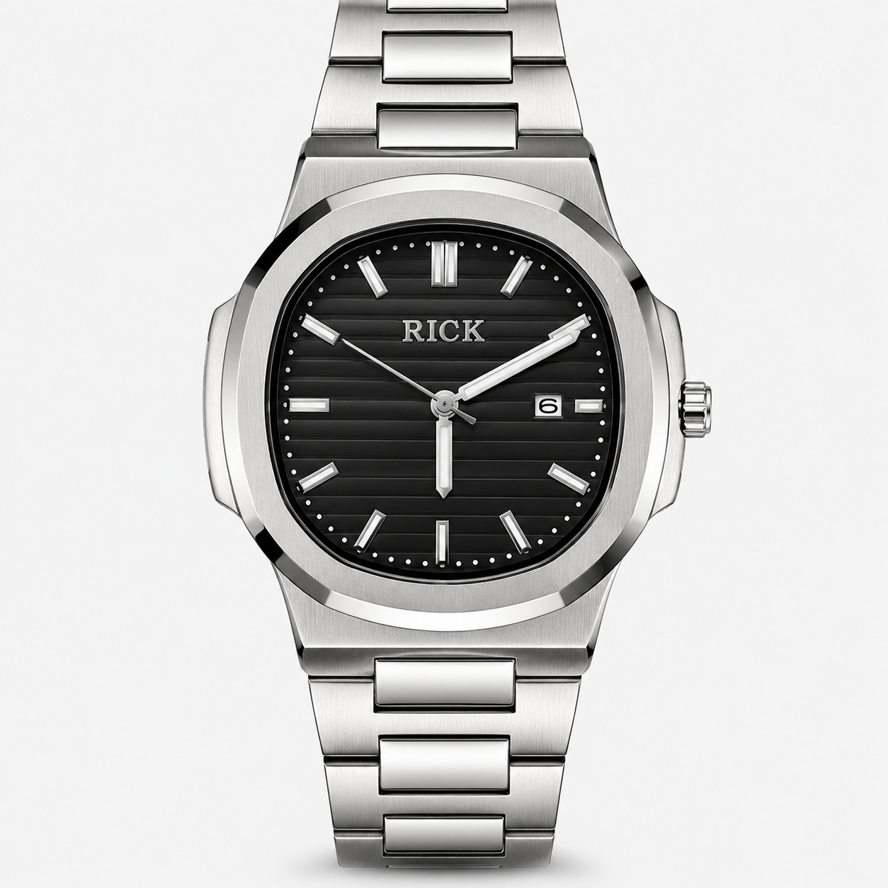 Crist Steel Classic Watch with black dial on a white background